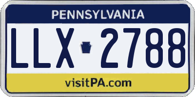 PA license plate LLX2788
