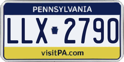 PA license plate LLX2790