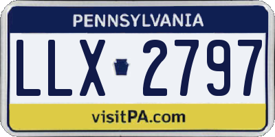 PA license plate LLX2797