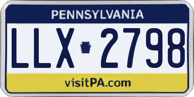 PA license plate LLX2798