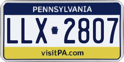 PA license plate LLX2807