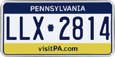 PA license plate LLX2814