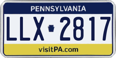 PA license plate LLX2817