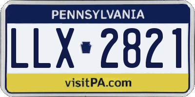 PA license plate LLX2821