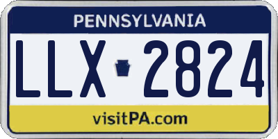 PA license plate LLX2824