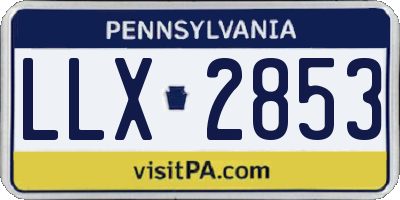 PA license plate LLX2853