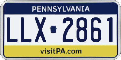 PA license plate LLX2861