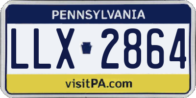 PA license plate LLX2864
