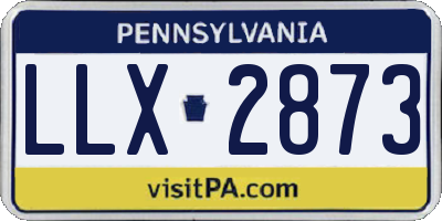 PA license plate LLX2873