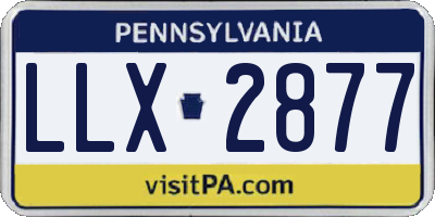 PA license plate LLX2877