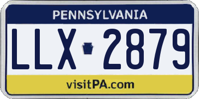 PA license plate LLX2879