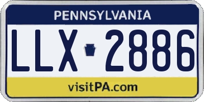PA license plate LLX2886