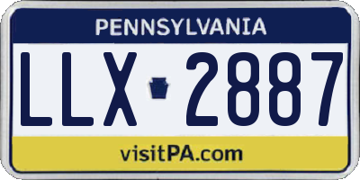 PA license plate LLX2887