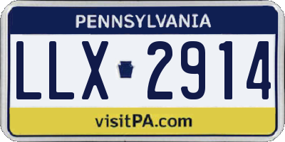 PA license plate LLX2914