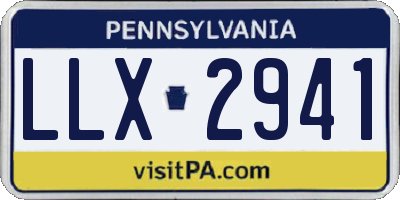 PA license plate LLX2941