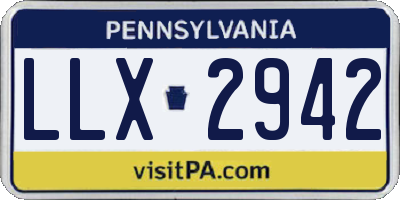 PA license plate LLX2942