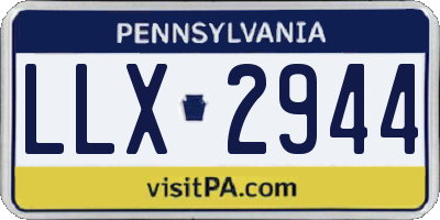 PA license plate LLX2944