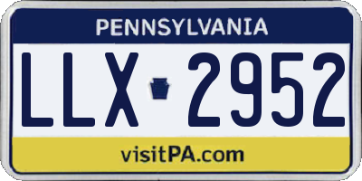 PA license plate LLX2952
