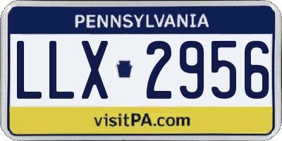 PA license plate LLX2956