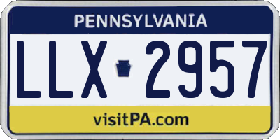 PA license plate LLX2957