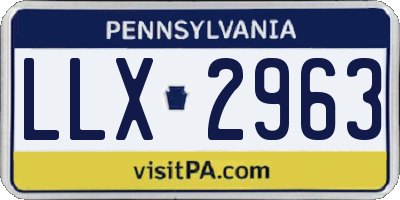 PA license plate LLX2963