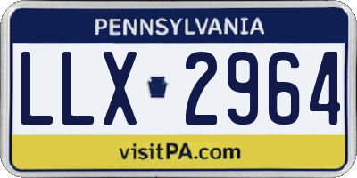 PA license plate LLX2964