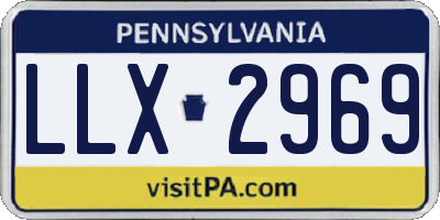 PA license plate LLX2969