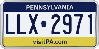 PA license plate LLX2971