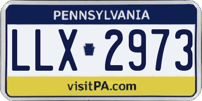 PA license plate LLX2973