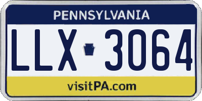 PA license plate LLX3064