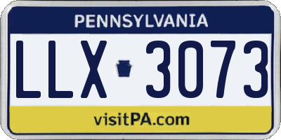 PA license plate LLX3073