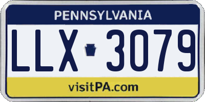 PA license plate LLX3079