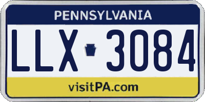 PA license plate LLX3084