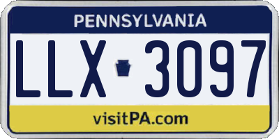 PA license plate LLX3097