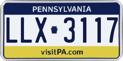 PA license plate LLX3117