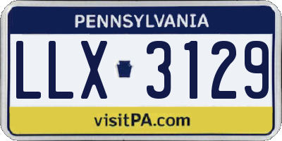PA license plate LLX3129