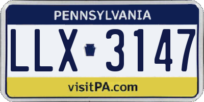 PA license plate LLX3147