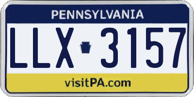 PA license plate LLX3157