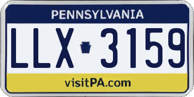 PA license plate LLX3159