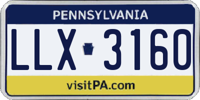 PA license plate LLX3160