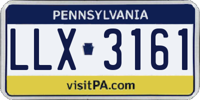 PA license plate LLX3161