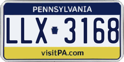 PA license plate LLX3168