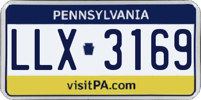 PA license plate LLX3169