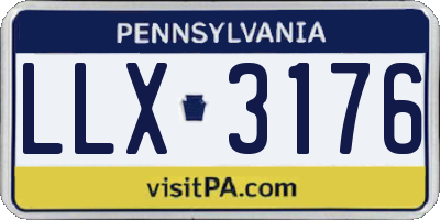 PA license plate LLX3176
