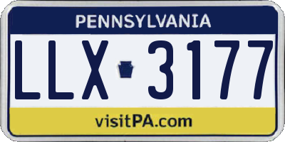 PA license plate LLX3177