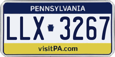 PA license plate LLX3267