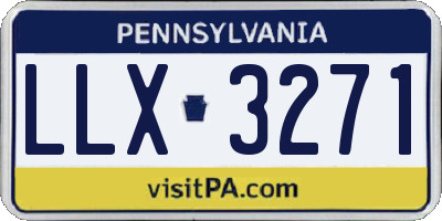 PA license plate LLX3271