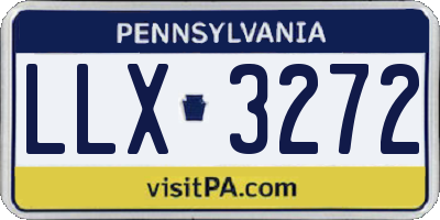 PA license plate LLX3272