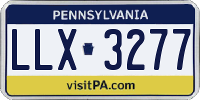 PA license plate LLX3277