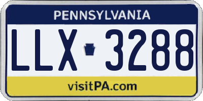 PA license plate LLX3288